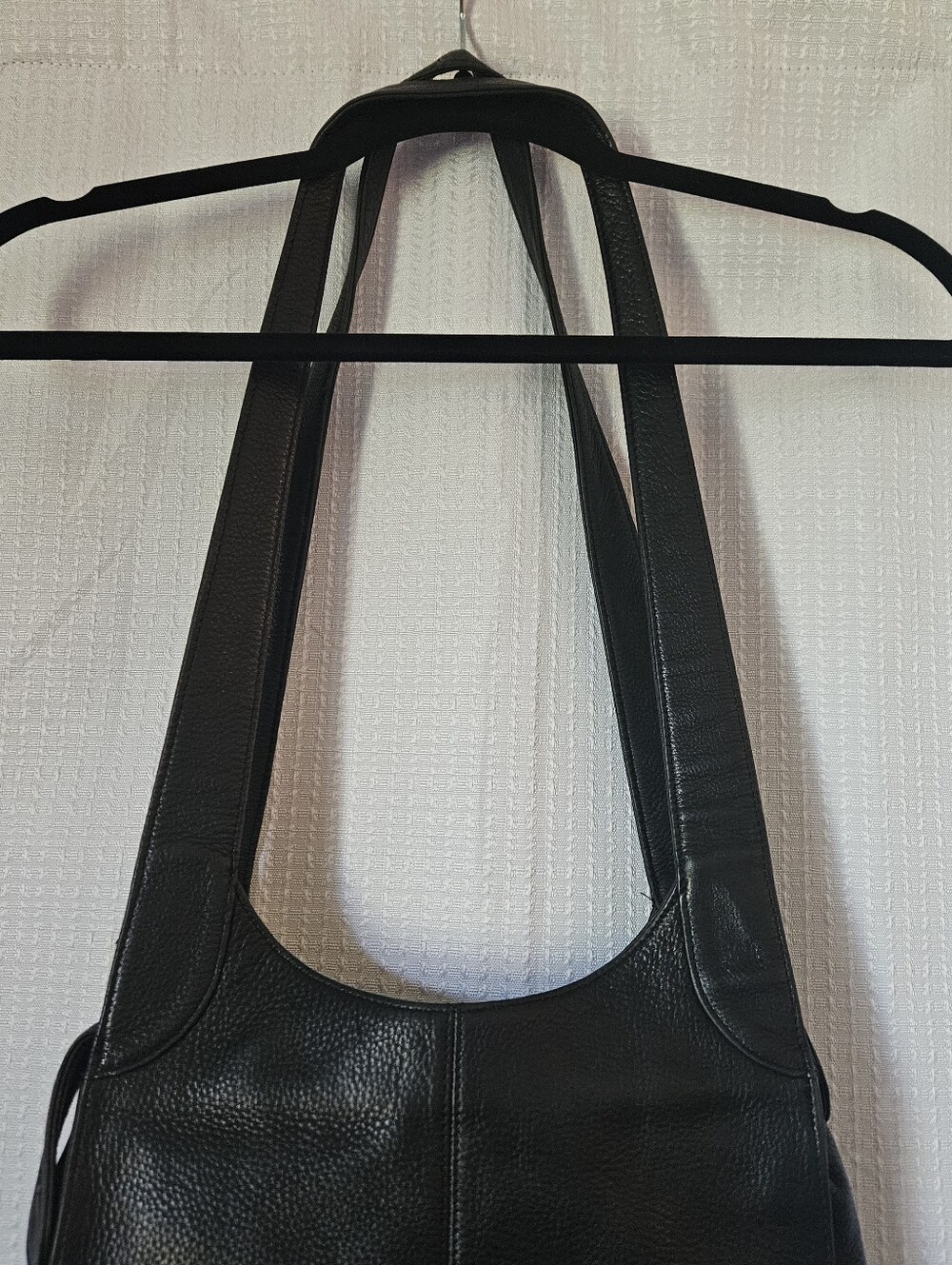 Fossil Black Leather Shoulder Bag Purse - Picture 6 of 15